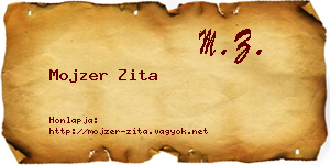 Mojzer Zita névjegykártya